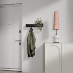 Black matte shelf with hangers 10*50*7 cm - Image 8