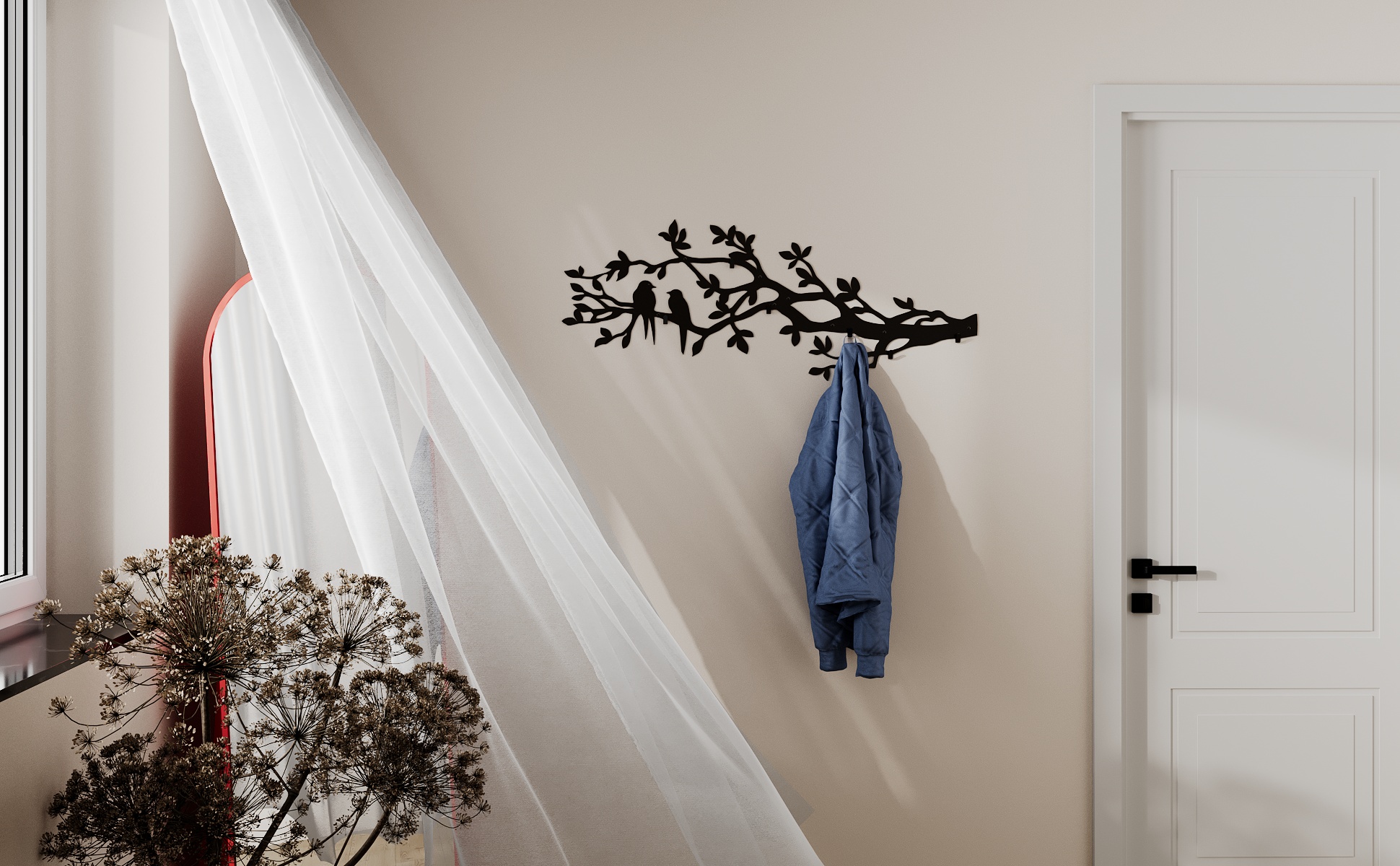 Coat rack wall mounted modern design