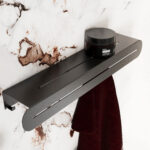 Black shelves wall mounted