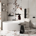 Black shelves wall mounted