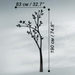 Wall mount coat rack tree