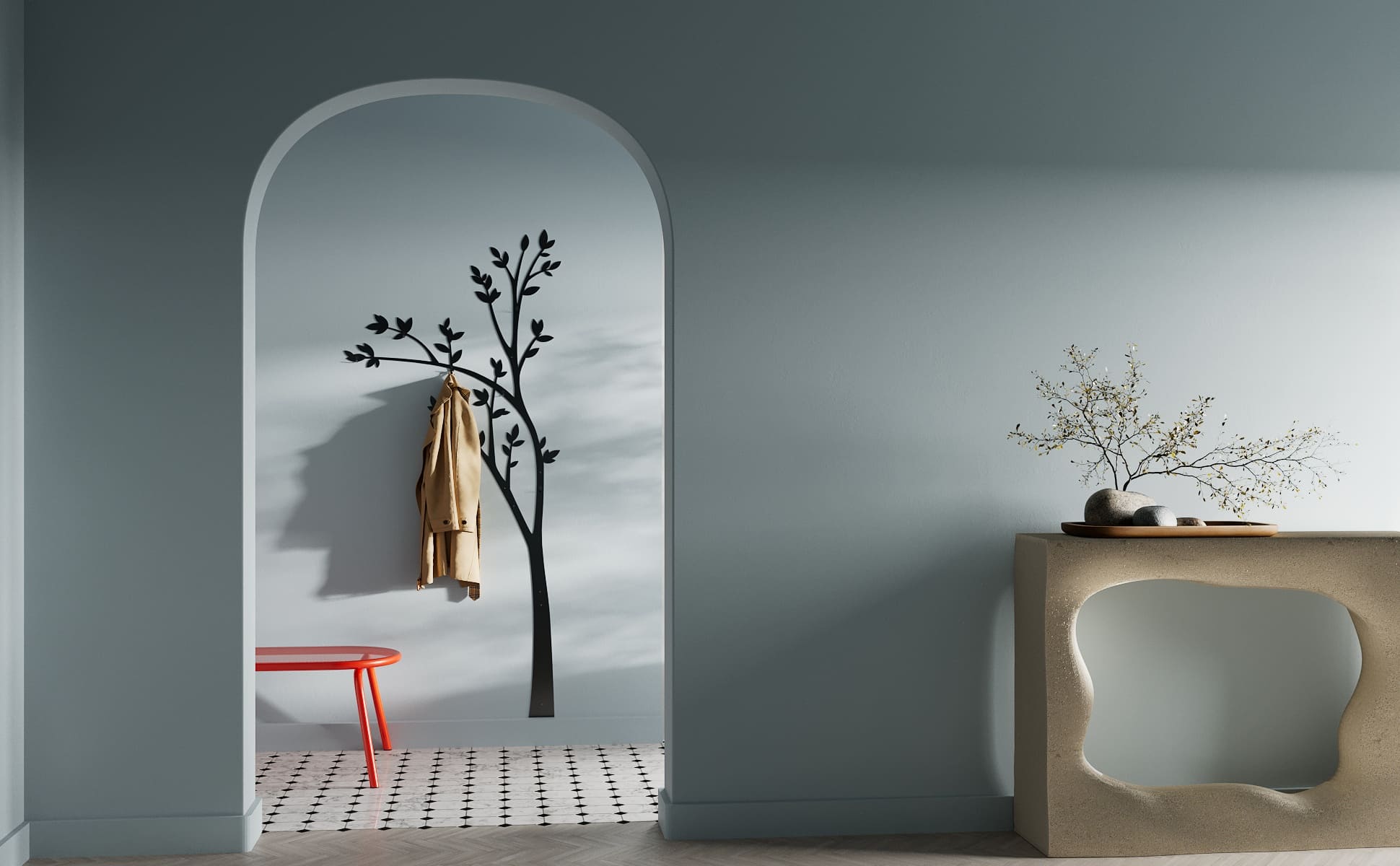 Wall mount Coat Rack design Tree