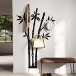 Black Metal Coat Rack with 6 Hooks 175 x 108 cm - Image 2