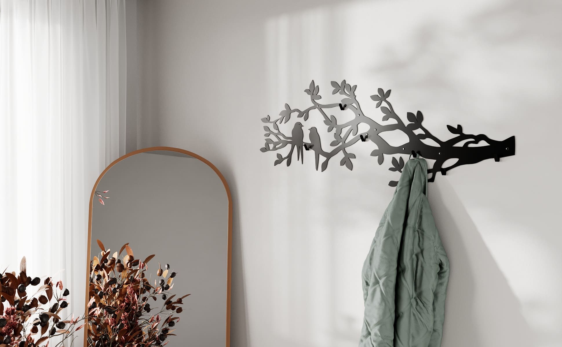 Coat rack wall mounted