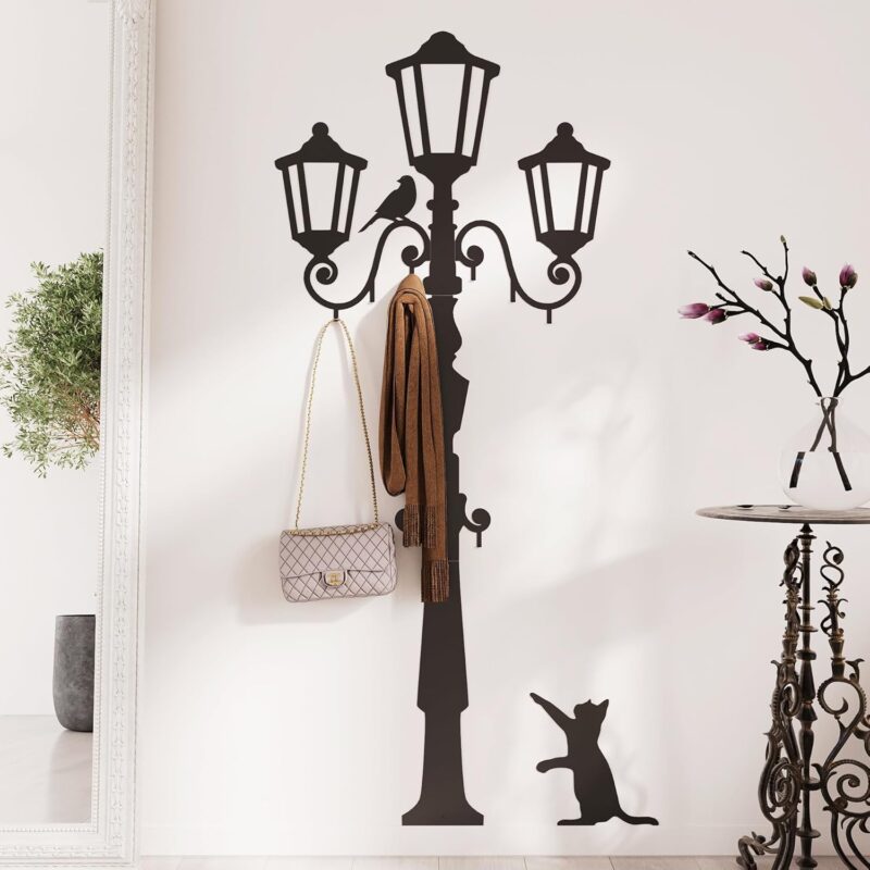 Vertical Wall Lantern Style Clothes Hanger