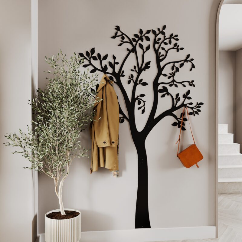 Wall mounted coat rack in modern metal design